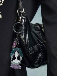 Corpse Bride X SHEIN 人物图案时尚钥匙扣包饰，情人节，婚礼上的爱人，礼物，情人节 - 彩色 - 查看 2