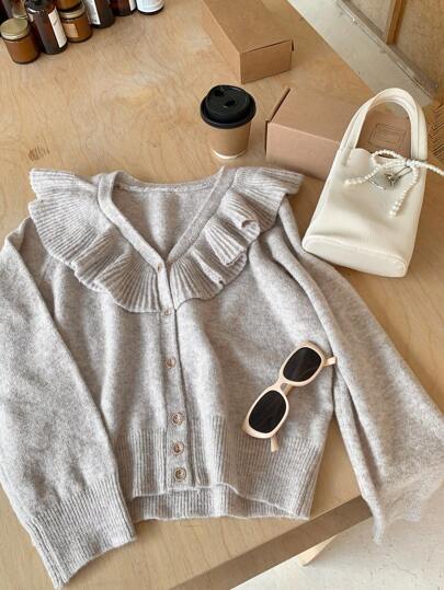 トップス MASU 22ss MELANGE LOOSE CARDIGAN Women Cardigans｜DAZY