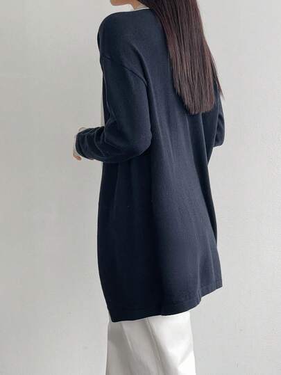 Women's 2 In 1 Color Block Patchwork Long Cardigan,Fall Clothes
