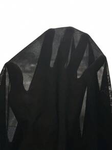 EMERY ROSE Camiseta con fruncido delantero de manga murciélago - Negro - Ver 7