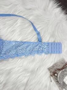 Áo ngực không dây nâng ngực ren gợi cảm cho nữ - Màu xanh lam - Xem 4