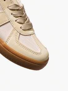 JNSQ 1 双四季复古时尚百搭百搭休闲舒适儿童训练鞋 - 卡其色 - 查看 5