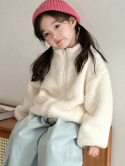 Dazy Kids 女童纯色保暖内衬外套