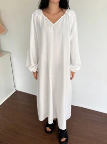 DAZY 简约宽松聚拢连衣裙，适合居家穿着的睡衣