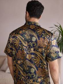 Bộ đồ ngủ gồm 2 chiếc áo thun tay ngắn in họa tiết toàn thân và quần short dành cho nam - Nhiều màu - Xem 5