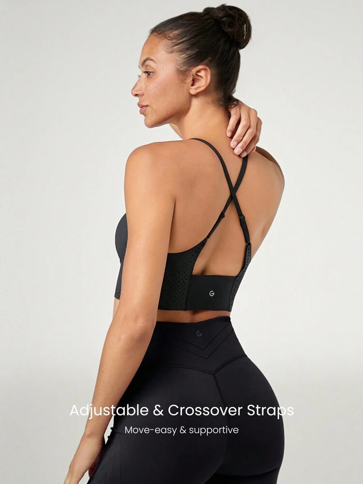Pearlift Sweat-Wicking Laser Cut Sports Tank Top Daily Casual