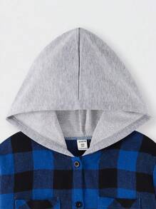 SHEIN Set de 2 sudaderas con capucha de estilo americano casual para niños preadolescentes