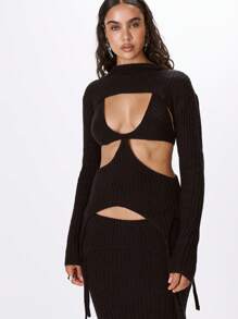 MUSERA Low Rise Knit Fitted Maxi Sweater Skirt Thanksgiving Chic