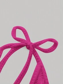 SHEIN MOD Große Größen Pullover mit Nackensteg, einfarbig, lässig und vielseitig für Frühling/Sommer, gestrickt