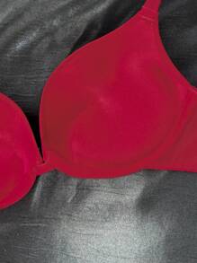 Solid Color Minimalist Steel Hoop Bra Bra Packpush Up Braspush Up Bra Two Set 2 Pcs - Multicolor - View 4