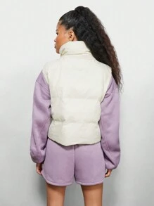 SUMWON WOMEN Zip Through High Neck Sleeveless Jacket