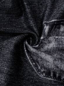 Sparklyn Tween Girls Flared Letter Printed Denim Effect Leggings - Multicolor - View 8