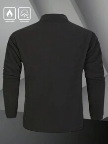 Manfinity LEGND Chaqueta casual de manga larga con cremallera y estampado de letras para hombre