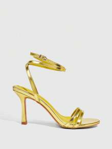 CUCCOO SZL Women's Luxury High Heel Sandals, Elegant And Fashionable Design - Yellow - View 2