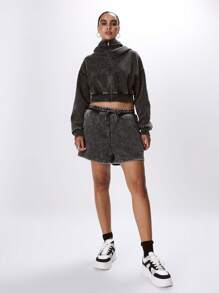 MUSERA Pantalones cortos con cordón en la cintura, lavados, para vacaciones de verano