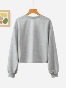 Mulvari Sudadera informal con estampado de mariposa para mujer