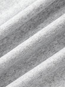 SHEIN Girlism 2pcs Tween Girl English Print Waist-Cross Legging & Flared Pants Casual Outfit Set, Black & Gray