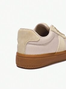 JNSQ 1 双四季复古时尚百搭百搭休闲舒适儿童训练鞋 - 卡其色 - 查看 8