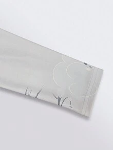 3pcs Women Floral Print Cardigan, Solid Color Sleeveless Top & Pants Elegant Set Spring Vacation - Grey - View 5