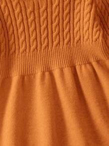 Váy len đơn giản màu mơ cho bé gái - màu nâu - Xem 6