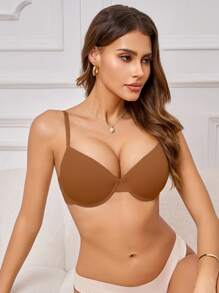 1 件女士钢圈文胸 - 駝色 - 查看 3