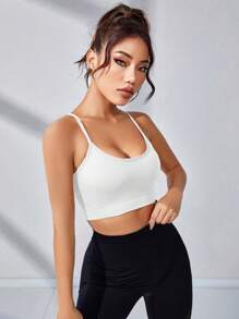 Slayform Crisscross Back Sports Bra - White - View 3