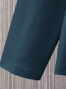 Manfinity Homme Men's Solid Color Long Sleeve Minimalist Cardigan, Casual Everyday Wear - Navy Blue - View 4