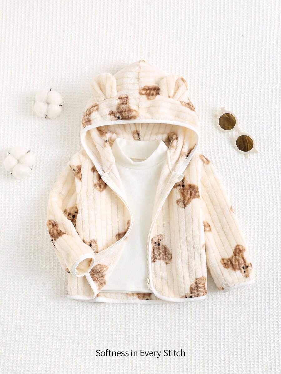 Cozy Pixies Newborn Baby Boy Casual Hooded Thermal Lined Thick Jacket,In Fall/Winter