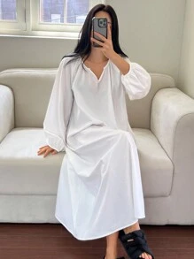 DAZY 简约宽松聚拢连衣裙，适合居家穿着的睡衣