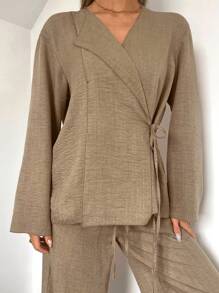 Siren Gaze بدلة نسائية بنية اللون، بذلة، ملابس السيدات للمكتب والعمل، مجموعة ملابس من قطعتين لفصل الخريف، ملابس متناسقة للأزواج، بيجامات عائلية متطابقة لعيد الميلاد، ملابس الخريف، ملابس نسائية لعيد الشكر، زي امرأة شرطة، ملابس الخريف، ملابس متناسقة للأزواج