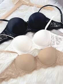 3pcs Women Push Up Underwire Bra Sets
