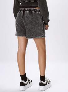 MUSERA Pantalones cortos con cordón en la cintura, lavados, para vacaciones de verano