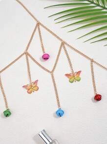 Metallic Butterfly Accessory Embellished Top - Multicolor - View 5