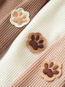 3pcs/Set Baby Boy Casual Waffle Textured Pants Outfit For Daily Wear - Multicolor - View 3