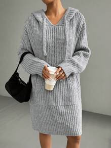 SHEIN EZwear Women's Turtleneck Long Sleeve Knit Dress