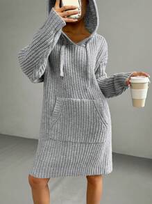 SHEIN EZwear Women's Turtleneck Long Sleeve Knit Dress