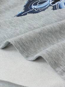 Mulvari Sudadera informal con estampado de mariposa para mujer