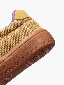 1 Pair Retro Fashion Sporty Lace-Up Color Block Casual Athletic Trainers, All Season - Yellow - View 7