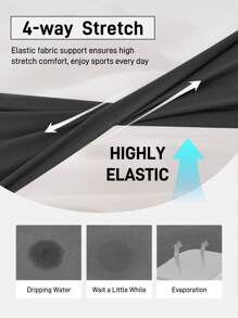 In My Nature Women's Plain Color Patchwork Pocket Outdoor Sports Leggings - Black - View 4