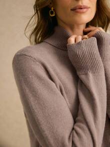 Poéselle Sukienka swetrowa z wysokim kołnierzem i długim rękawem, FW24