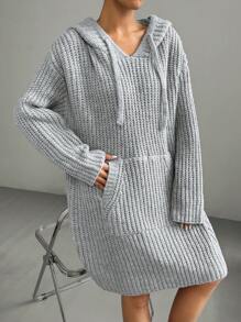 SHEIN EZwear Women's Turtleneck Long Sleeve Knit Dress