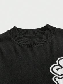 Manfinity VCAY Men's Loose Fit Crewneck Knitted Sweater - Olive Green - View 3