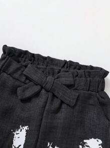 3pcs Baby Girls' Fashionable Print Leggings Set