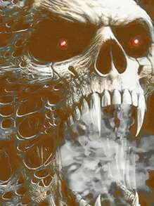 Manfinity Roughcore Áo thun nam cổ tròn tay ngắn in hình đầu lâu thường ngày mùa hè - Cà phê nâu - Xem 3