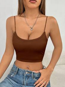 SHEIN PETITE 3 chiếc áo lót đệm ngực không dây ôm vừa vặn cho nữ áo hai dây - Nhiều màu - Xem 9