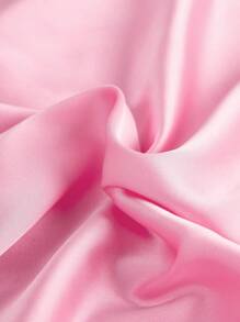 2pcs Outfit Teenage Girls Pink Blazer And Slip Dress Elegant Work Wear Set