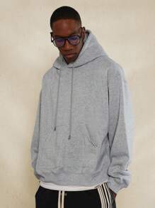 SUMWON 经典超大套头连帽衫，带袋鼠口袋，冬季家居服，运动休闲街头服饰，休闲运动衫，舒适必备，基本款