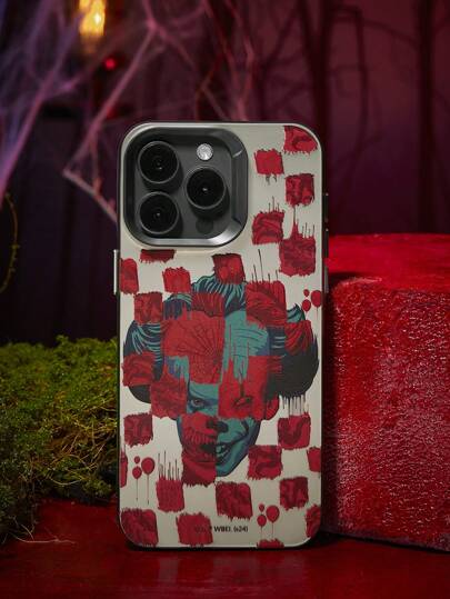 IT x SHEIN Cartoon Character Horror Print  Phone Case ,Compatible With IPhone