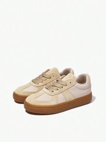 JNSQ 1 双四季复古时尚百搭百搭休闲舒适儿童训练鞋 - 卡其色 - 查看 10