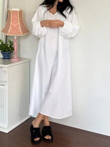 DAZY 简约宽松聚拢连衣裙，适合居家穿着的睡衣